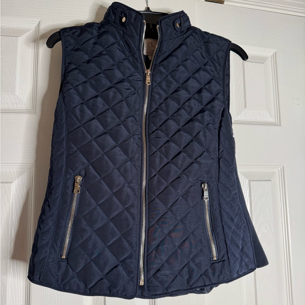 Navy Quilted Vest size small